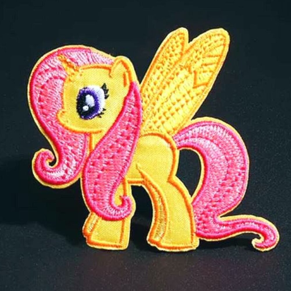 MLP IRON ON Patch My Little Yellow Pony Clothing Embroidery DIY Applique Badge